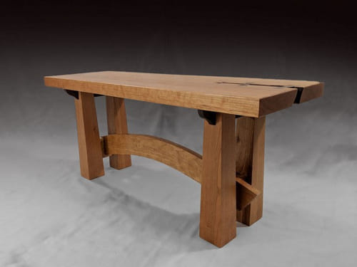 Click to view detail for BEN-7001 Bench Cherry and Walnut